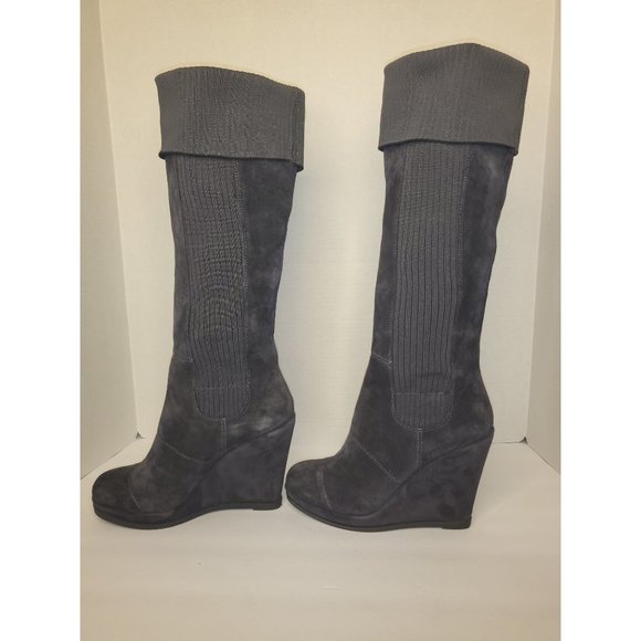 Fergie Citizen Grey Suede Tall Boot Size 8 - Picture 4 of 11